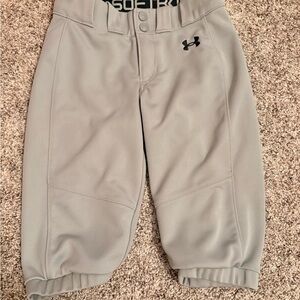 Under Armour Girls Softball Gray Pants